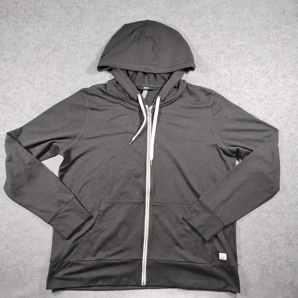 Vuori Halo Performance 2.0 Zip Front Hoodie Gray Heather VW268 XL Women's